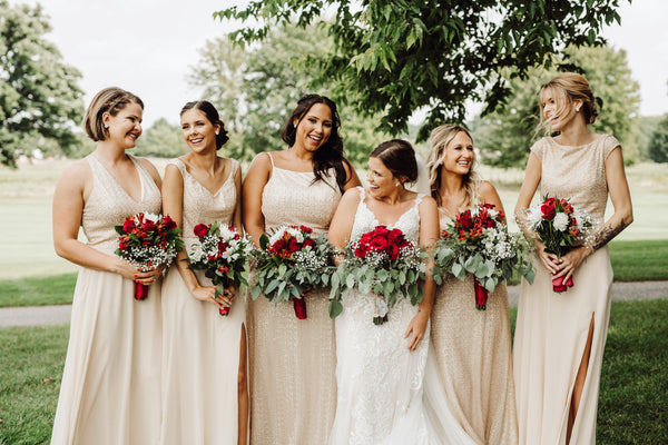 Chiffon A-Line Bridesmaid Dresses with Adjustable Spaghetti Straps