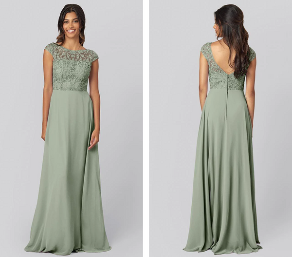 Sage Green Winter Bridesmaid Dress