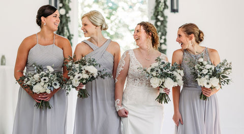 dove grey bridesmaid dresses