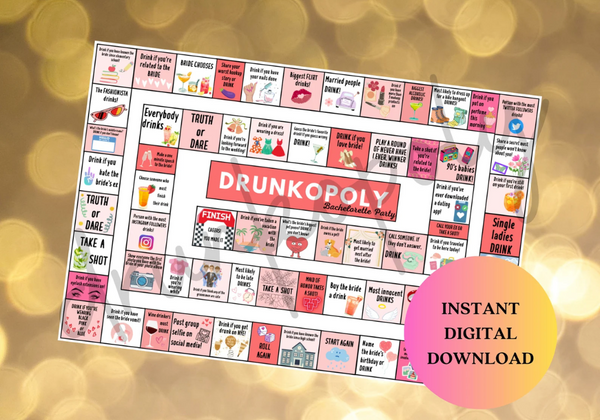 Drunkopoly Bachelorette Party Game