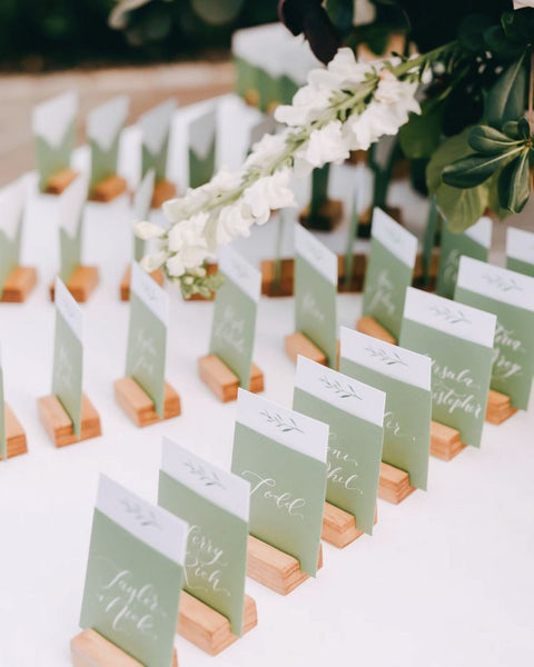 Minimalist Wood Escort Card Holders