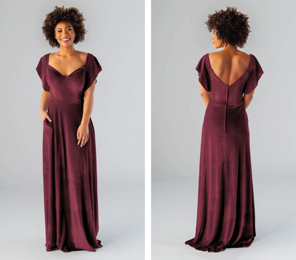 Velvet Winter Bridesmaid Dress