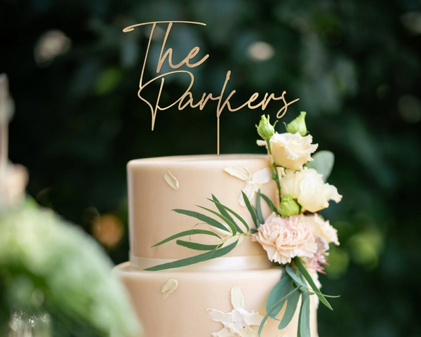 Gold Wedding Cake Topper