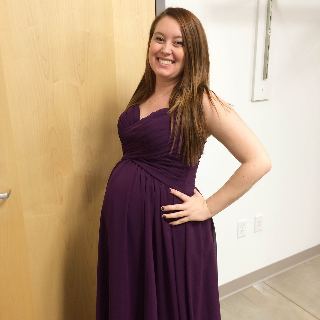 purple maternity bridesmaid dresses