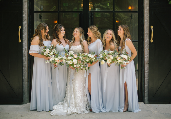 Fog Blue Bridesmaid Dresses