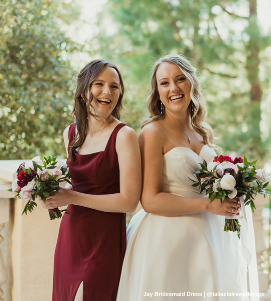 Square Neck Bridesmaid Dress