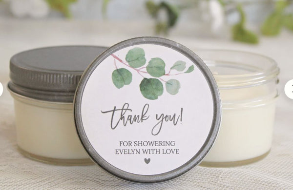 Thank You Bridal Shower Candle Favor