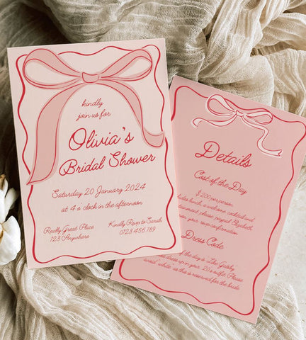 Pink Bridal Shower Invitation