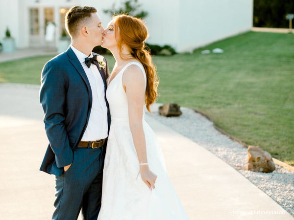 Bride and Groom Kissing