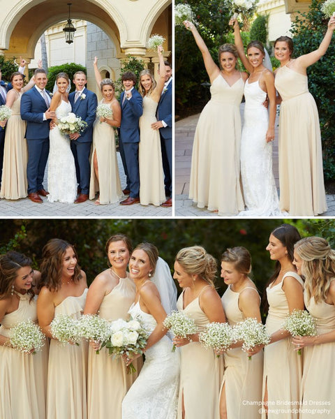 Pastel Yellow Bridesmaid Dresses