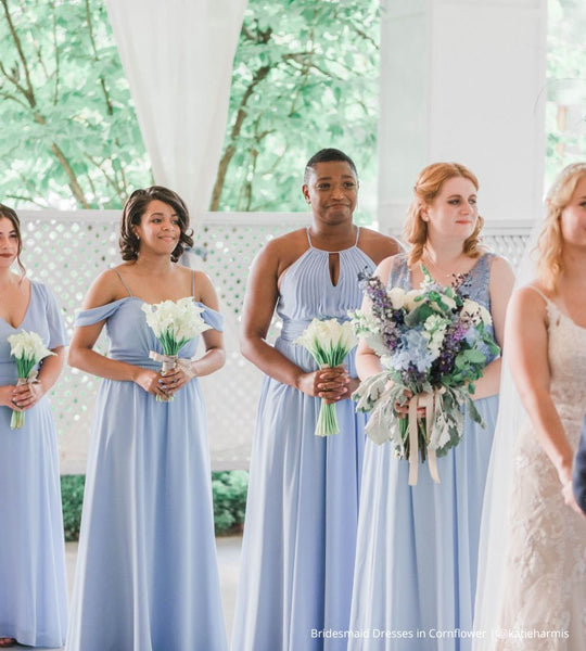 Pastel Blue Bridesmaid Dresses