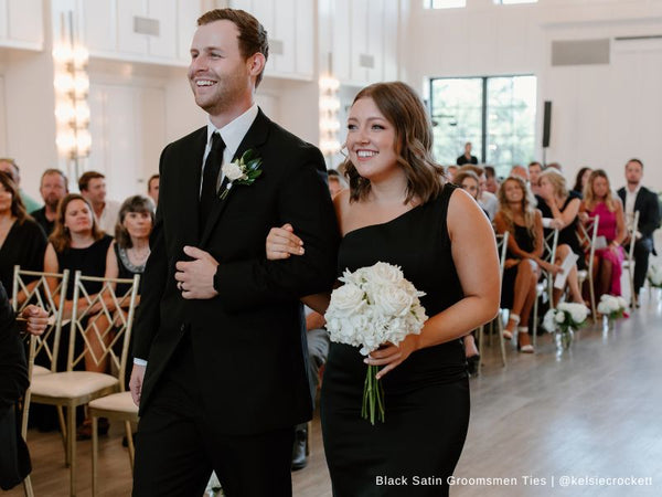 Bridesmaid and Groomsman walking down the aisle