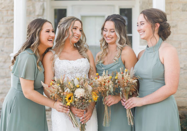 Moss Green Bridesmaid Dresses