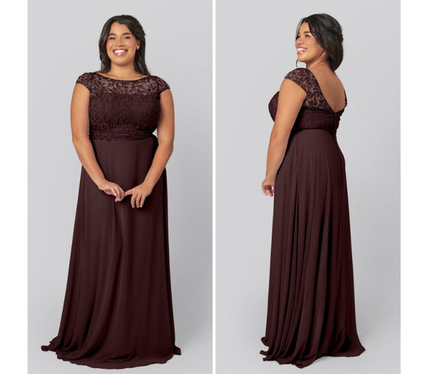 Dorothy Plus Size Bridesmaid Dress Mahogany