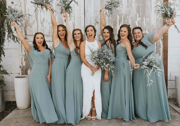 Deep Sea Bridesmaid Dresses for Spring