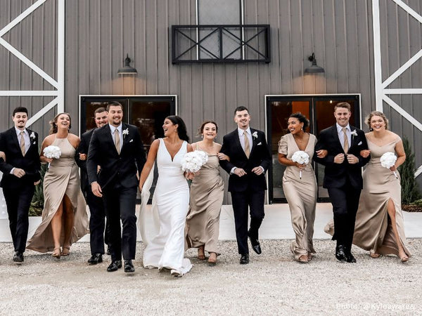 Satin Taupe Bridesmaid Dresses