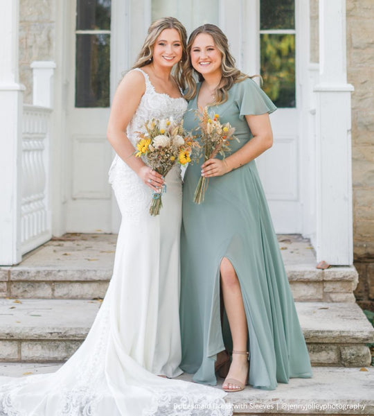 Short Sleeve Bridesmaid Dress