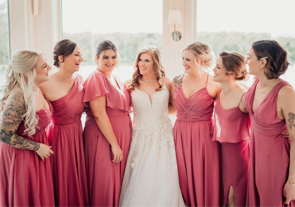 Rosewood Pink Bridesmaid Dresses