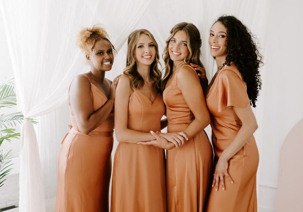 Rust Bridesmaid Dresses