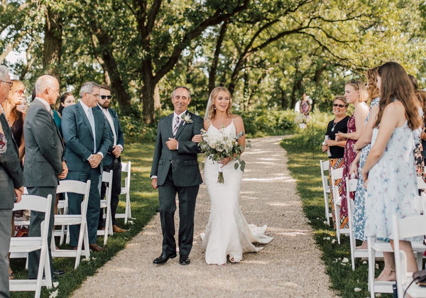 Father of the Bride walking down the aisle