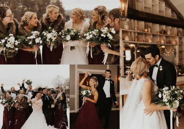 Burgundy Winter Bridesmaid Dresses