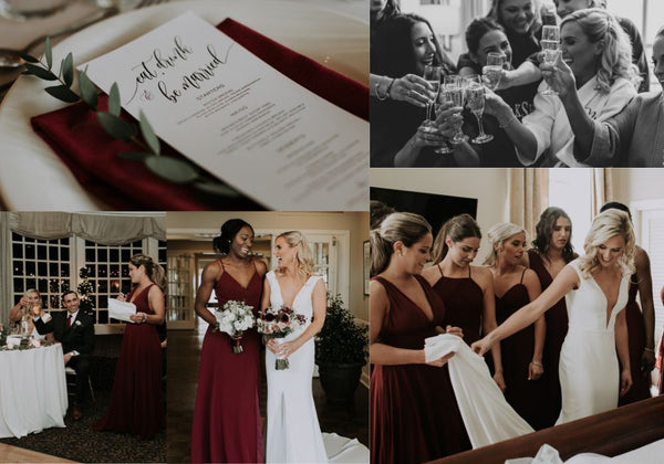 Burgundy Bridesmaid Dresses