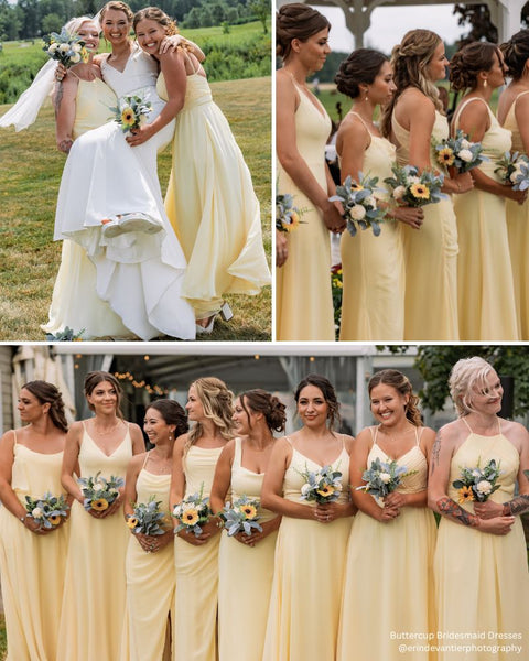Pale Yellow Buttercup Bridesmaid Dresses