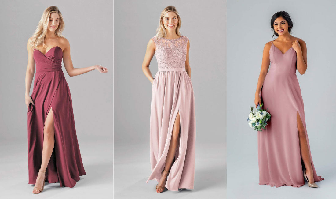 Kennedy Blue Pink Bridesmaid Dresses