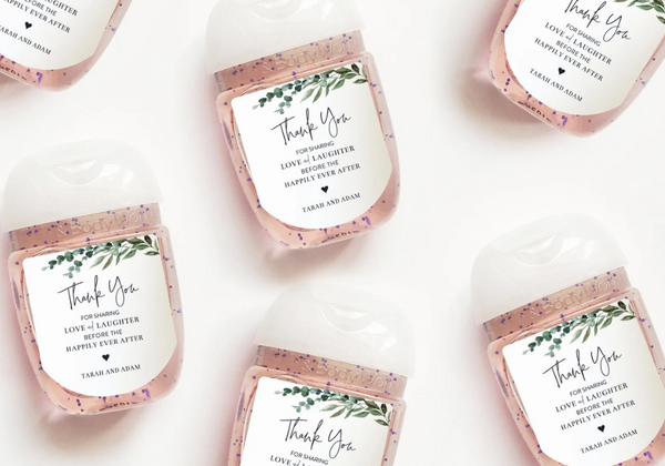 Personalized Wedding Hand Sanitizers