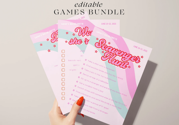 Retro Bachelorette Party Scavenger Hunt