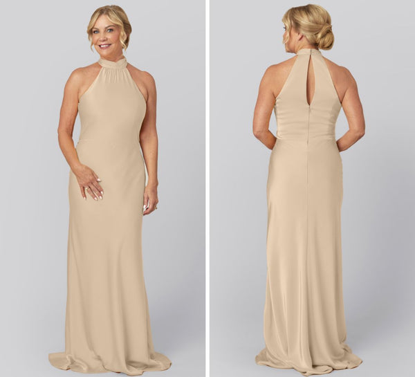 halter neck brother of the bride dress
