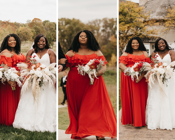 Plus Size Rust Bridesmaid Dress