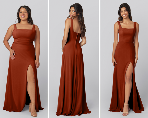 Lace Rust Short and Long Formal Dresses, Custom Prom Dresses - STACEES