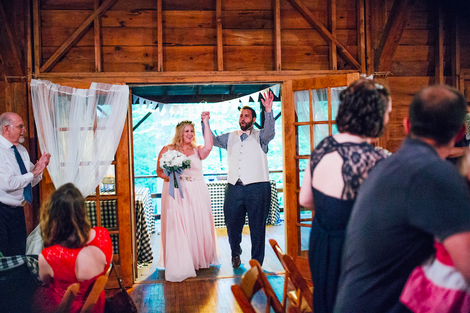 The bride and groom's grand entrance! | A Charming Tennessee Wedding | Kennedy Blue 