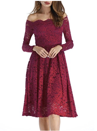 wedding guest dresses burgundy