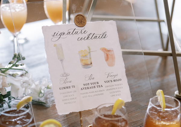 Wedding Signature Drinks