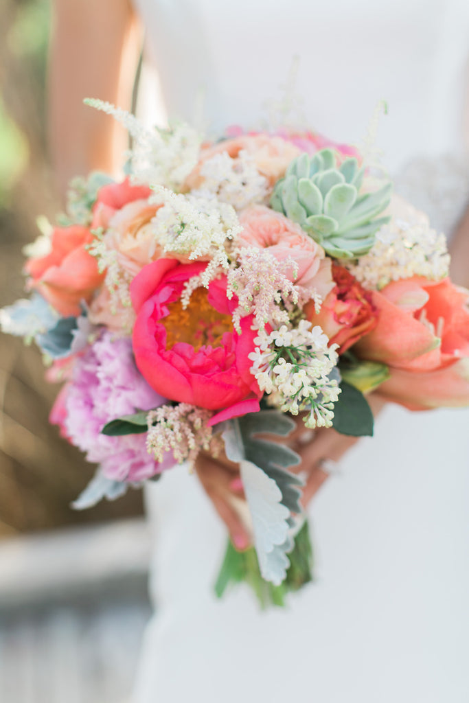 Bright flower bouquet | Sindy + Trey Wedding | Kennedy Blue Wedding 