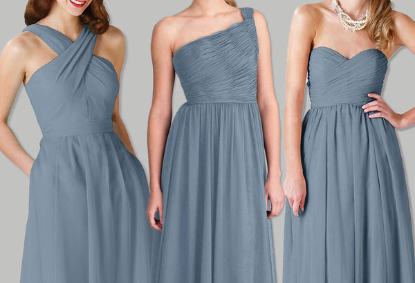 Slate Blue Bridesmaid Dresses