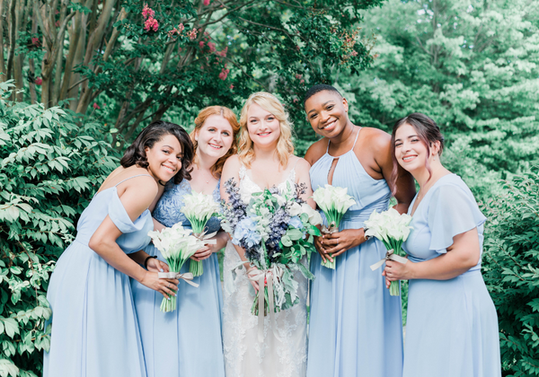 Cornflower Blue Summer Bridesmaid Dresses