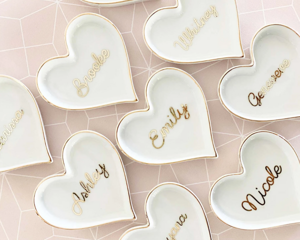 personalized heart dishes