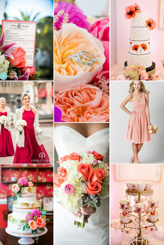 Red, Cream & Peach Wedding Color Palette! | 2018 Wedding Color Palettes To Inspire Your Big Day | Kennedy Blue 