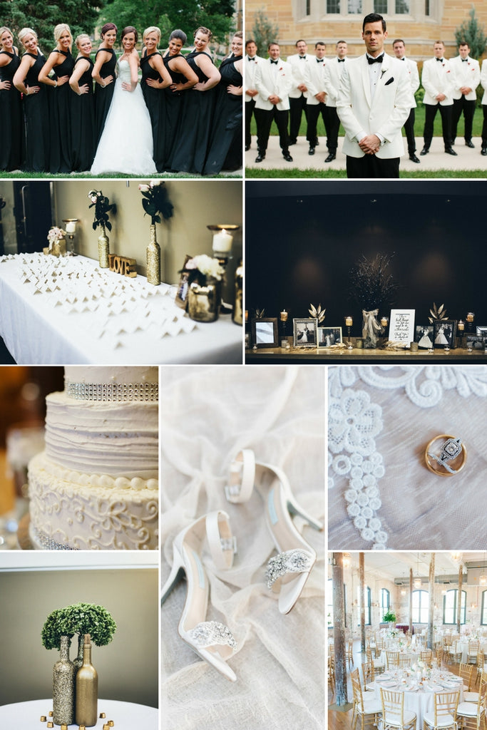 Black, white and gold wedding color palette! | 2018 Wedding Color Palettes To Inspire Your Big Day | Kennedy Blue