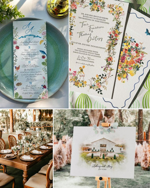 Watercolor Wedding Theme