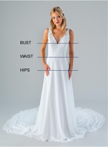 Measurements for Wedding Dress or Party Dress