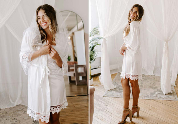 White Bride Robe