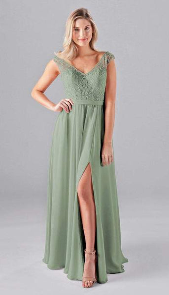 sage green gown