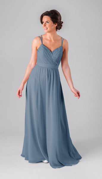 slate blue grey bridesmaid dresses