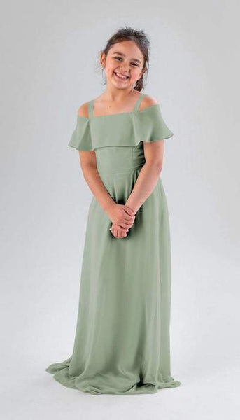 green junior bridesmaid dresses