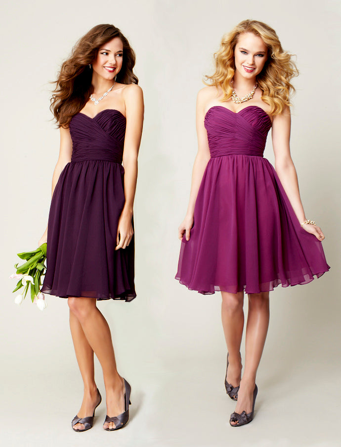 The Perfect Purple Chiffon Bridesmaid Dresses