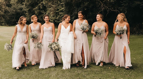 Champagne Bridesmaid Dresses for Your Neutral Wedding